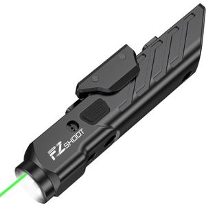 EZshoot 1700 Lumens Laser Light Combo for Rifle with Magnetic Rechargeable Compatible with Picatinny and M-Rail, Rilfe Flashlight Green Laser Light Combo with Strobe Mode