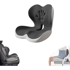 Ergonomic Seat Cushion with Memory Foam & Lumbar Support – Orthopedic Cushion for Car, Truck & Office Chairs, Non-Slip Pad for Daily Comfort
