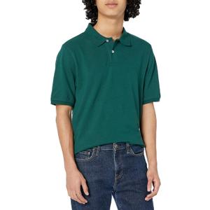 Amazon Essentials Men's Regular-Fit Cotton Pique Polo Shirt (Available in Big & Tall) (XX-Large, Dark Green)