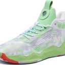 Women Men Basketball Shoes Fashion Running Sneakers Colorful Painting Sport Shoe (Green) 7/6
