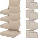 Outdoor Seat Cushion Cover Set of 4, Patio Cushion Covers Replacement Waterproof Backrest and Deep Seat Cushion Covers Set for Patio Furniture(24 x 20 Inch, 24 x 24 x 4 Inch, Tan)