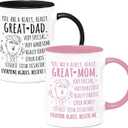 LOZACHE Novelty Gifts for Parents from Daughter Son, Funny Mom and Dad Mugs,Expectant Parents Gender Reveal Pregnancy Informing Gift, Mom and Dad Coffee Mug Set for New Parents Couples Fathers Day