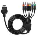 MEIRIYFA PS3 PS2 Component AV Cable,HD Audio Video Cable 5RCA YPbPr Component + RCA Video Audio Cable for PS2/PS3 Console - 1.8M, Black