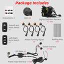 UTV Turn Signal Kit with 110DB Horn, Pre-Wired, Plug and Play ATV UTV Blinker with Rocker Switch, Universal UTV Street Legal Kit Compatible with Polaris, Can Am, CFMOTO, Arctic Cat