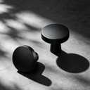 Veise Matte Black Round Cabinet Knobs, 1-1/4 Inch, 25 Pack