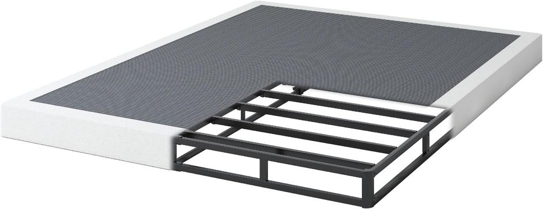 Box Spring for King Bed, 5 inch King Size Box Spring Only, Strong Metal Frame Mattress Foundation, No Noise, Easy Assembly