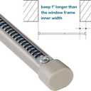 2 Pack Tension Rod Oval Spring Tension Curtain Rod Adjustable 22 to 36 Inches Small Short Nickel Tension Rods No Drilling Spring Loaded Curtain Rods For Doors and Windows, 22-36 Inch, Brushed Nickel