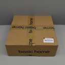 basic home 20x20 Decorative Throw Pillow Inserts-Down Feather Pillow Inserts-Square-Cotton Fabric-Set of 2-White.