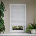 Cordless Room Darkening Mini Blind for Indoor Windows - 18" W x 24" L - White, Over 1, 400 Custom Sizes, 1" Vinyl Slats, Smooth Lift Operation, Mini Blinds for Windows by Lumino