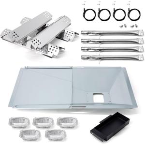 Replacement Parts for Nexgrill 720-0830X, Drip Pan Grease Tray Grill Burners Igniters Flame Tamers Kit Replacement for Nexgrill 4 Burner 720-0830X Gas Grill