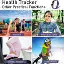 Fitness Tracker with Step Counter/Calories/Stopwatch, Activity Tracker, Health Tracker with Heart Rate Monitor, Sleep Tracker,1.10''AMOLED Touch Color Screen, Pedometer Watch for Women Men