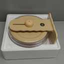 Silent Hamster Wheel 8.7 Inch Dual-Bearings Quiet Running Exercise Wheels with Wood Grain Backboard, Height Adjustable for Dwarf Hamsters, Gerbils, Mice, Hedgehog, Lemmings, Warm Brown