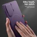 SURITCH for Samsung Galaxy S25 Ultra Phone Case, Magnetic Protective Cover with Camera Cover & Adjustable Metal Kickstand for Galaxy S25 Ultra (2025) - Dark Purple