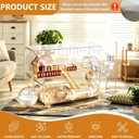 12 in 1 Acrylic Hamster Cage with All Accessories,17.7"x13"x11.8", Full Transparent Viewing, Top Open Mouse Cage for Pet Mice,Dwarf Hamster,Gerbils (Transparent)