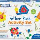 Learning Resources Pattern Block Activity Set, 20 Double-Sided Cards, Ages 4+