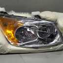 Headlights Assembly Pair for 2009 2010 2011 2012 Toyota RAV4 Halogen Headlamps Head Lights Replacement Driver and Passenger Side (Left+Right),Chrome Housing Amber Reflector