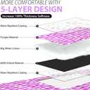 ZAZE Picnic Blanket Waterproof Sandproof, 80''x80'' 3-Layer Cute Compact Extra Large Machine Washable Foldable Beach Mat, Big XL Outdoor Blankets for Spring Summer Camping, Park, Grass(Pink and White)