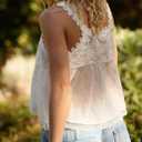 Gacaky Womens Summer Boho Lace Tank Top Casual Beach Vacation Y2k Tops Fashion Crop Tops Clothes 2026 (M)