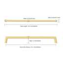 Asidrama 10 Pack 10 Inch(256mm) Gold Cabinet Pulls Cabinet Handles Cupboard Handles Kitchen Cabinet Hardware for Cupboard Drawer Pulls 3307 (10" Hole Center)