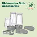 BELLA (13330) Personal Size Rocket Blender, Perfect for Smoothies & Healthy Drinks, Grinding, Chopping & Food Prep, 12 Piece Set, Stainless Steel/Chrome (1.7 Cup)