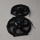 JDMSPEED New 2 Sets Universal 10'' Electric Radiator Cooling Slim Fan Push Pull Mounting Kit