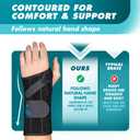 Med Spec 8" Wrist Lacer (Left Hand, Medium) - Wrist Brace with Easy Adjustable Lacing Support - Carpal Tunnel Hand and Wrist Stabilizer with Palmar & Dorsal Stays, Breathable Liner, 223924 (Black)
