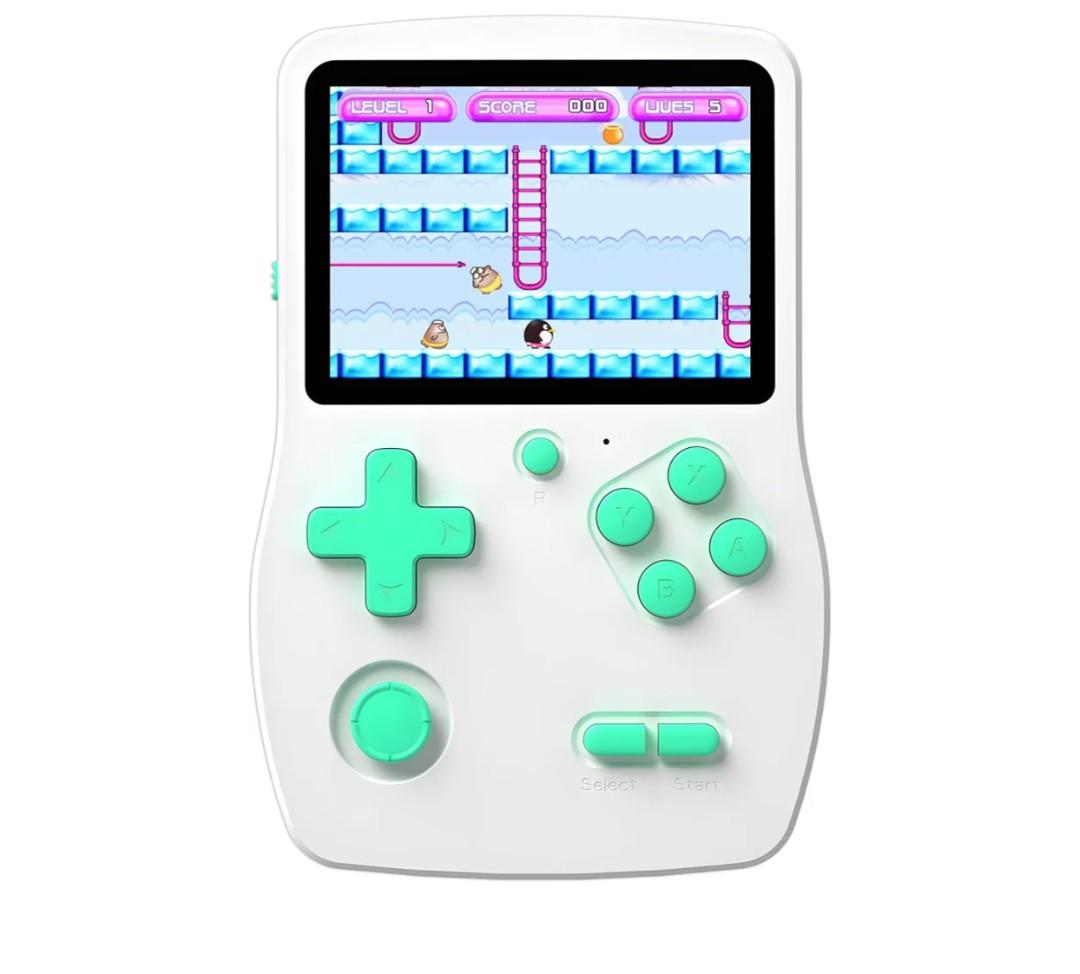 32 Bit Handheld Games for Kids Preloaded 139 Video Games, Portable Video Gaming Player with 3.0" IPS Screen and Rechargeable Battery, Mini Travel Games Electronic Gifts Toys for Boys Girls, White