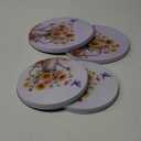 Round Stove Burner Covers For Electric Stove,Sunflower And Wildflowers Print Gas Stove Burner Covers Set Of 4, 8 Inches And 10 Inches Cooktop Decorative Stove Top Covers Lavender