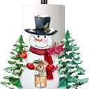 pinata Winter Kitchen & Bathroom Decor, Christmas Decorations for Home, Snowman Decorations Indoor - Snowman Winter Xmas Paper Towel Holder Stand Accessories