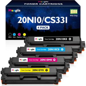 CX331 CS331 Toner Cartridge Replacement for Lexmark 20N10 4-Color Combo 20N10K0 20N10C0 20N10M0 20N10Y0 Toner for CS331 CS431 CX331 CX431 CS331dw CS431dw CX331adwe CX431adw Printer Ink