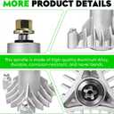 42" Deck Spindle Rebuild Kit for 130794 Spindle, for AYP/for Husqvarna LT1000 LT2000(Only 3 Bolts), 2 Spindles 532130794, 2 Blades 134149, 2 Pulleys 129861,1 Idlers 173437,1 Idlers 173438,1 95.5" Belt