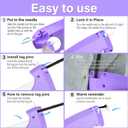 3 x Stitch Gun for Clothes Quick Clothing Fixer & Tagging Gun with 6 Needles 1000 Black+1000 White Fasteners, Handheld Sewing Tool for Instant Repairs, Quilting, Retail Price Tags No Thread Needed Purple