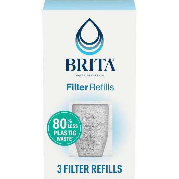 Brita Refillable Replacement Water Filters for Brita Water Pitchers and Dispensers - 3ct: Filters Chlorine, Cadmium, Mercury