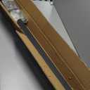 Glass Railing Middle Post 43.5" 304 Stainless Steel Glass Balustrade Post System with Clamp for Indoors & Outdoors Railing of Deck, Balcony, Attic, Staircase (Black)