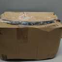 Arttown Orange Grey Anti-Fatigue Kitchen Rug Set of 2 Abstract Cushioned Floor Standing Mat Waterproof Non-Slip Mat and PVC Ergonomic Comfort Foam Rug (17.3 x 47 inch + 17.3 x 29 in)