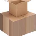 CRUGLA 40 Packs 7x7x6 Shipping Boxes Corrugated Cardboard Boxes Shipping Box Bulk for Small Business Packing Boxes (Brown)