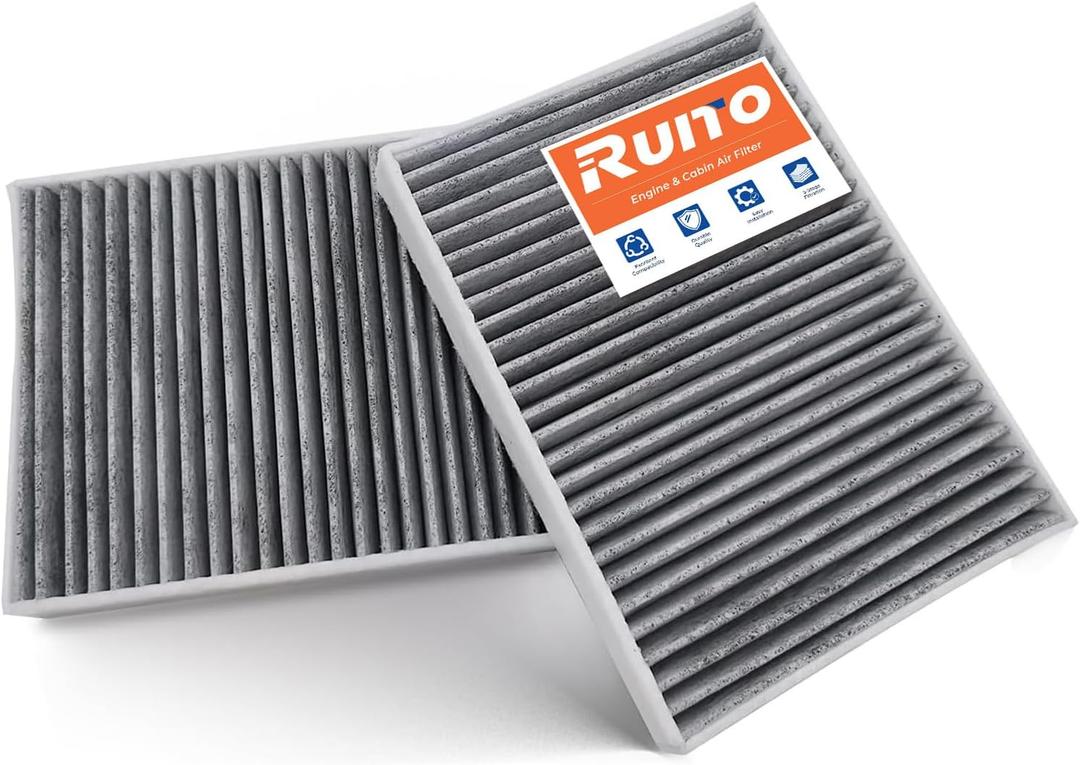 RUITO Cabin Air Filter Fits X5, X6, X7, 530E, 530i, 540i, 740i, 750i, 840i, M5, M8, Replacement for CF12501, PC99244, 64119366401