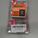 MitoVilla Pink Shower Curtain Hooks Rings, Metal Shower Hooks for Shower Curtain & Liner, Dark Pink Rust Proof Shower Rings for Bathroom Shower Rod, 12 Pack Bathroom Set