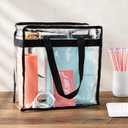 Juvale Clear Stadium Approved Bags - 12x6x12 Large Transparent Tote Bags with Zippers and Handles