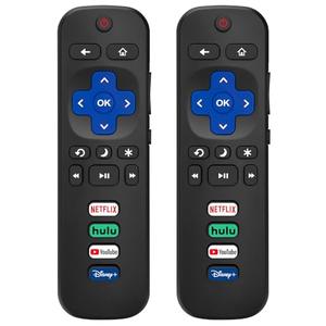 (Pack of 2) Replacement-Remote-Control for Roku-TV,Compatible for TCL Roku/Hisense Roku/Onn Roku/Philips Roku Smart TVs(Not for Roku Stick and Box)