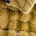 Ultra Soft Cozy Faux Fur Throw Blanket, Fuzzy Plush Thick Bubble Blanket, Oversize Luxury Fluffy Blanket for Couch, Sofa, Bedroom, and Living Room,50x60 Inches, Dark Yellow