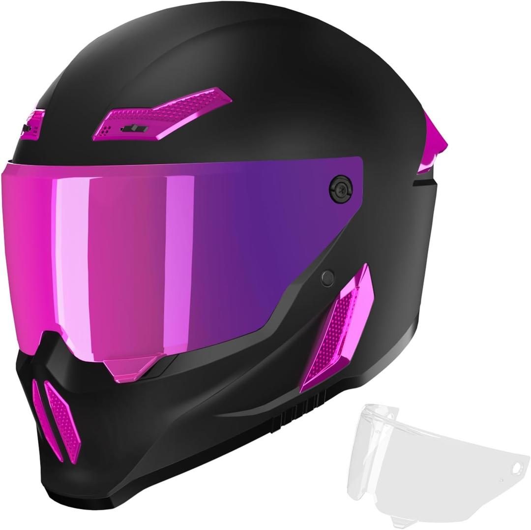 MXJ Gear Motorcycle Helmets for Adult Men Women, MG666 Full Face Helmet(M)