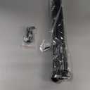 Black Curtain Rods for Window 28 to 48, 5/8 inch Small Decorative Curtain Rod Set with Brackets (32-46'')