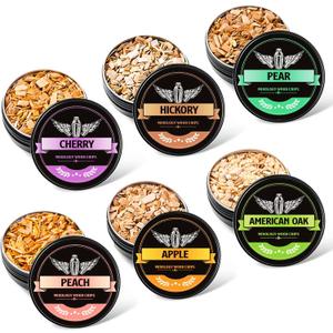 Natural Wood Chips for Cocktail Smoker, 12 Flavors Wood Chips Including Apple,Cherry,Oak,Mesquite,Pecan,Pear,Peach,Hickory,Beech,Organge, Rosemary,Cinnamon, Gifts for Men,Dad,Husband