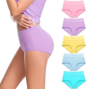 CAILECOTTON Womens Underwear Cotton Briefs for Women Plus Size Panties for Women Pack 2/ 5, 11