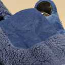 REVIX Microwave Booties for Cold Feet & Discomfort Relief, Heated Slippers for Women & Men with Moist Heat Therapy, Microwavable Foot Warmers for Home & Bed Use, Adjustable Non-Slip Slippers, Navy L