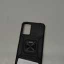 HONG-AMY for Moto G Power 5G 2024 Case with 2Pcs Tempered Glass Screen Protector, Military Grade Double Shockproof with Kickstand Case-Black