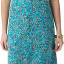 Jessica Simpson Women's Sahira Fitted Maxi Dress with Front Slit Standard (Blue, M)