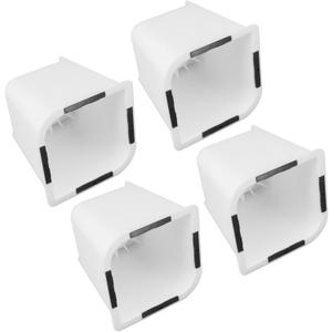 4 Pcs Furniture Risers 6 Inches Increased Bed Foot Leg Extender Sofa 4 for Pieces Table Leg Half Trapezoid Feet L Shaped Rubber Strip Lifts Bed Risers