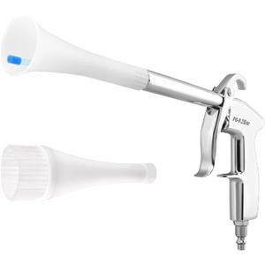 Aluminium Car Cleaning Gun with Tapered Nozzle, 6-9.2Bar Pressure Air Blower Blow Gun with 2 Set Nozzle, Used for Cars, Velvet, Furniture and Carpets